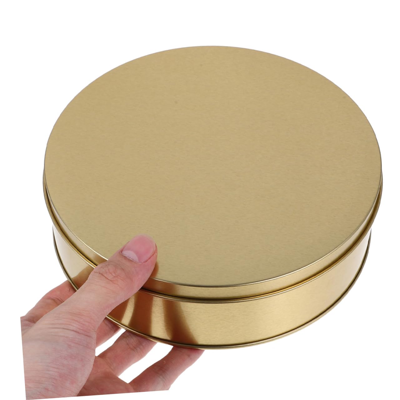 SHINEOFI Boîtes à Biscuits Pendant Noël Lot de 4 en Fer Doré Rondes Faciles à Nettoyer avec Couvercles pour Conserver Chocolats et Cookies