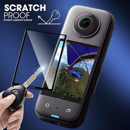 Miniatura 2 de Paquete de 3 protectores de pantalla curvados 3D para Insta360 X4, protector de pantalla suave de PET de cobertura completa resistente a los