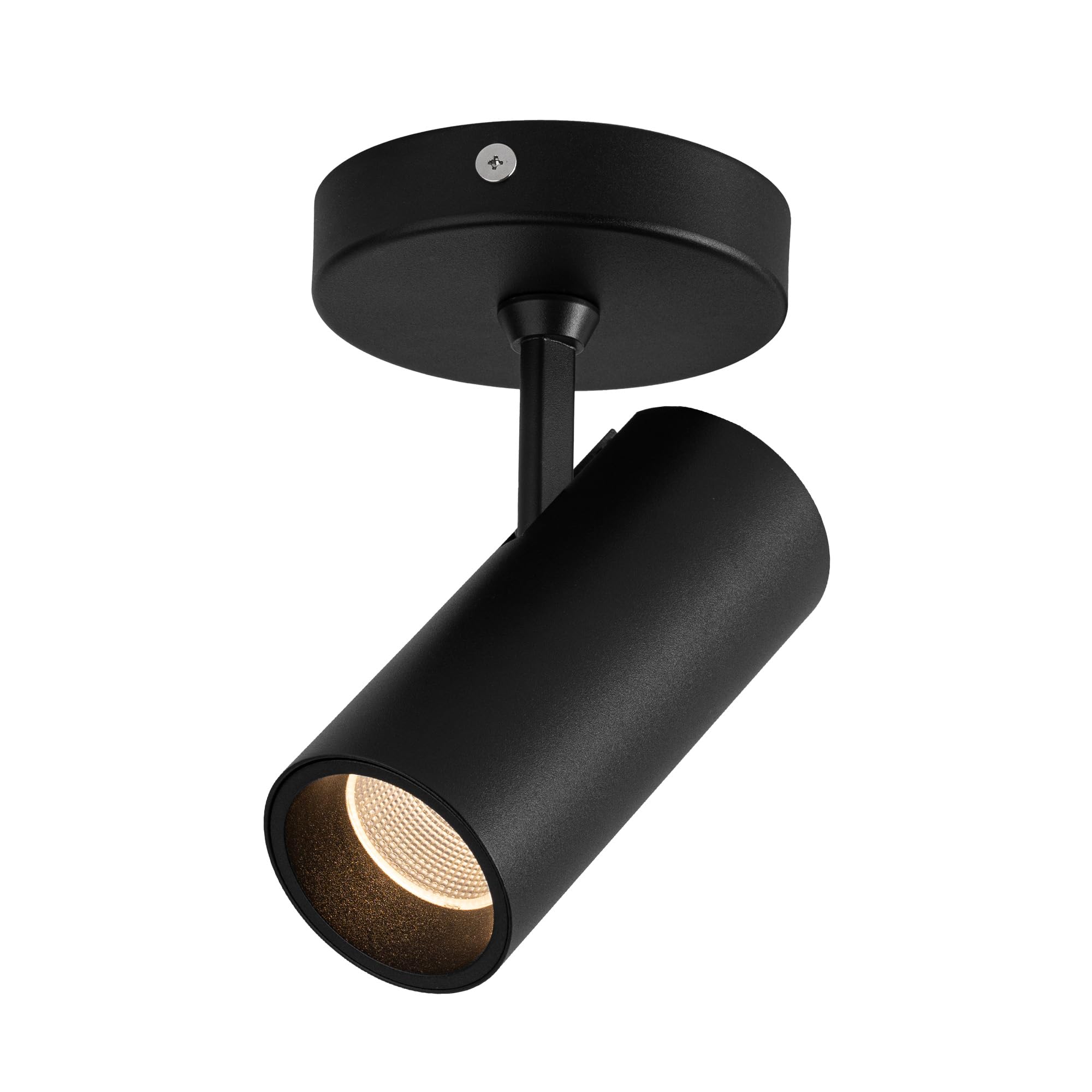 Aisilan Led Modern Directional Dimmable Spotlight Adjustable 90° Anti Glare Ceiling Spot Light for Indoor Foyer Living Room Warm White Black 9W CREE COB CRI 97 MSD015PB3K9WDim