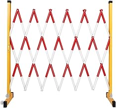 ZERAPH Barandillas de tráfico, barricadas móviles, barricadas plegables, contención de multitudes, trabajo de control de tráfico estable (color: amarillo, tamaño: 1,2 x 3 m)