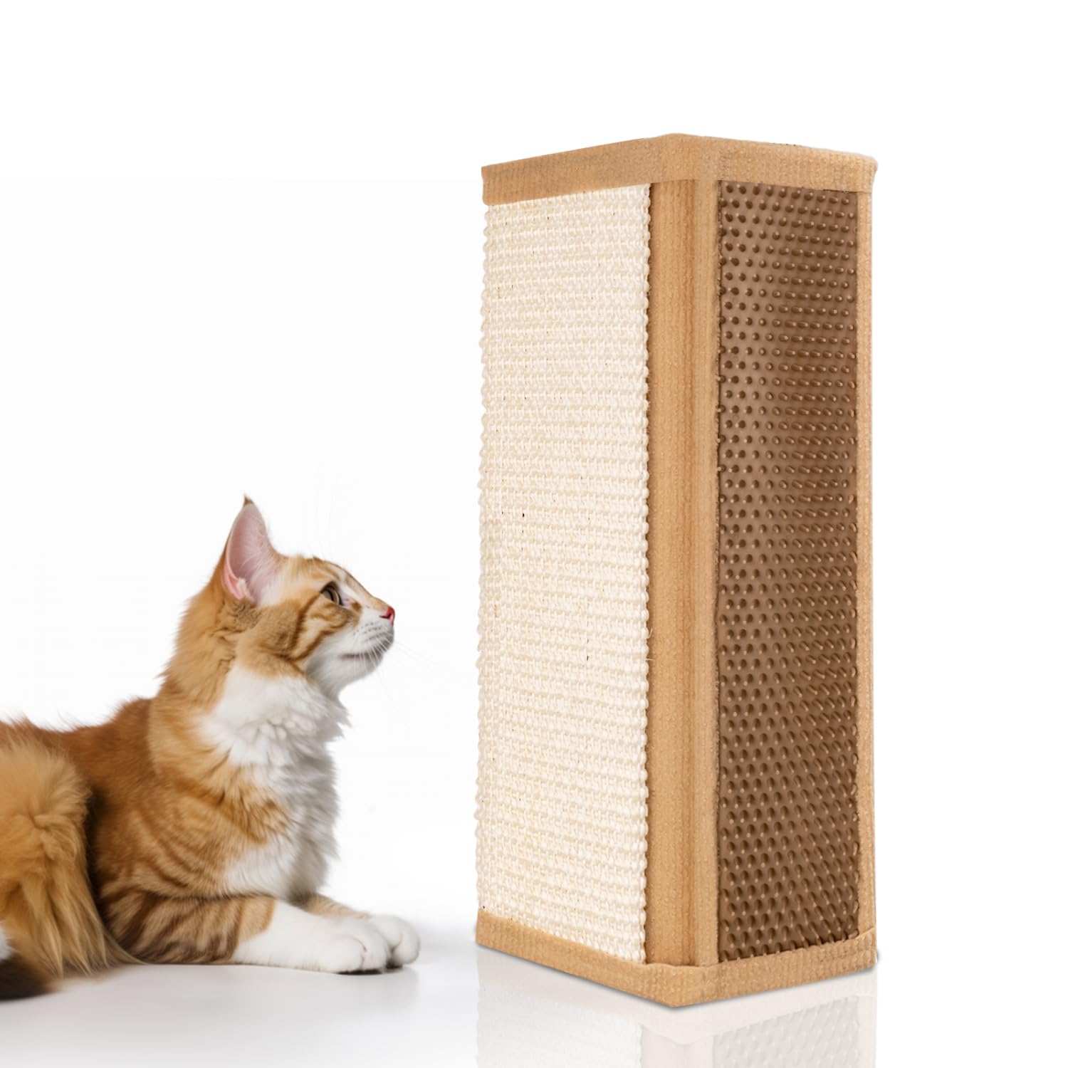 Nobleza – Rascador de Gatos para Esquina de Pared, Afilador de Garras de Sisal, Cepillo de Esquina Masaje para Gatos, Grooming Pelo de Gato, 41 * 23cm