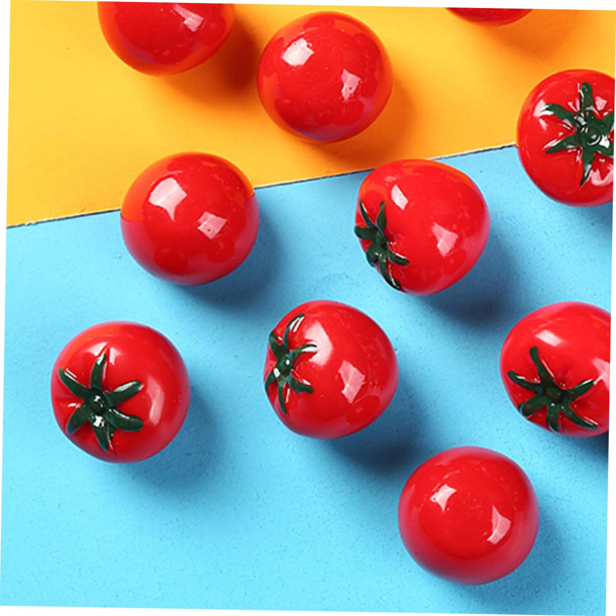 MOLUCKFU 20pcs Simulated Tomato Model Mini Artificial Tomato Model Fake Mini Tomato Miniature Tomato Models Miniature Tomato Props Photo Prop Miniature Fruit Decorations Desktop Decor