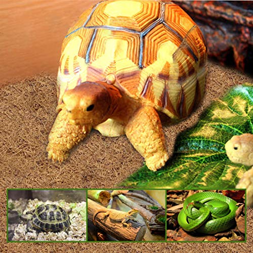 Pinvnby Reptile Carpet,Bearded Dragon Natural Coconut Fiber Mat,Lizard Terrarium Liner Pads,Tortoises Bedding Supplies For Gecko Snake Chameleons(4 Sheets / 19.7X11.8X0.4Inches) #TOP1