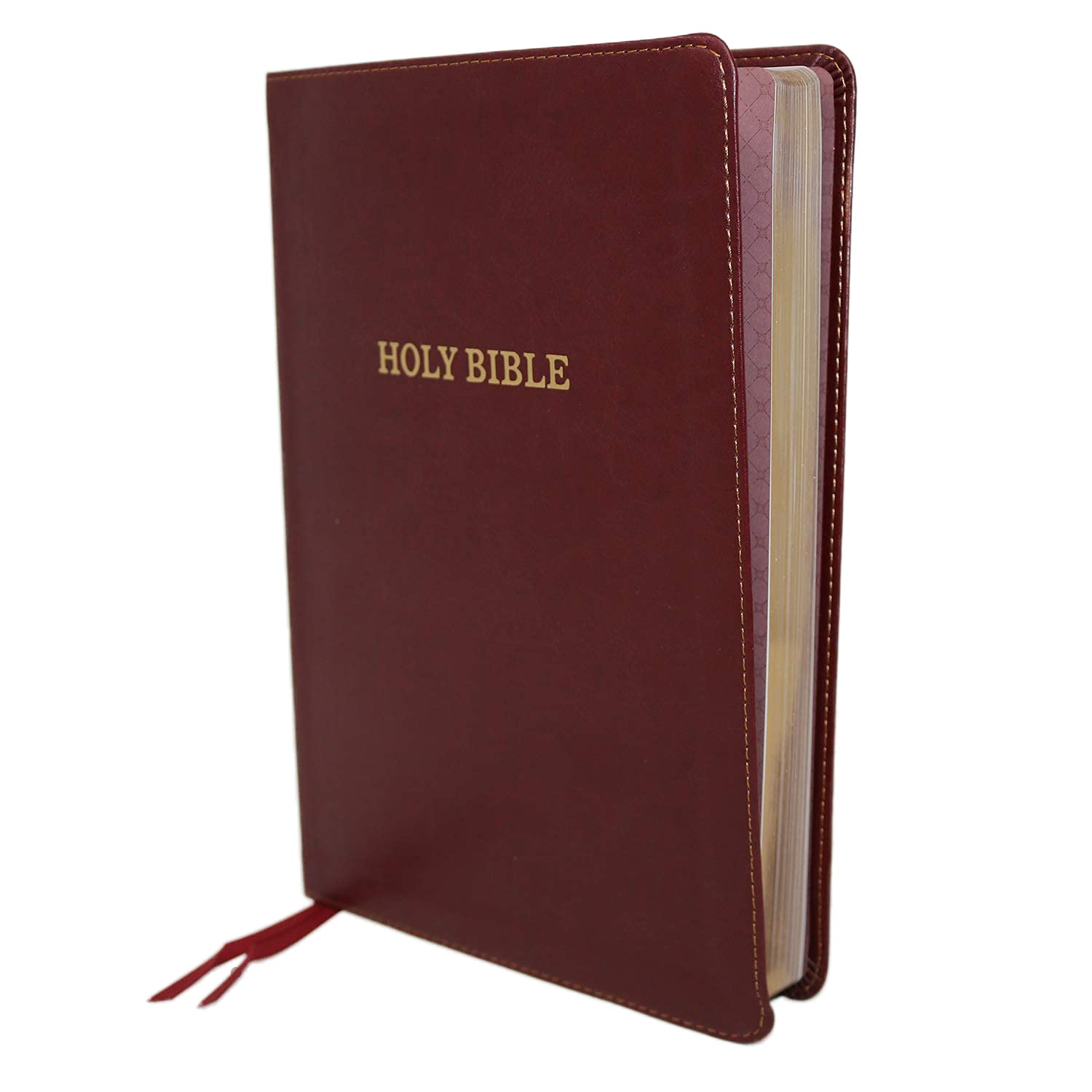 KJV, Thinline Bible, Large Print, Leathersoft, Burgundy, Red Letter, Comfort Print: Holy Bible, King James Version