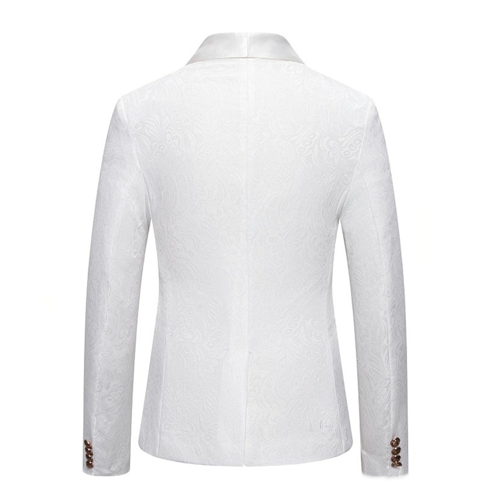 Veste de smoking cachemire à 1 bouton pour homme, coupe classique, jacquard, sport, cachemire, blazer de mariage pour homme