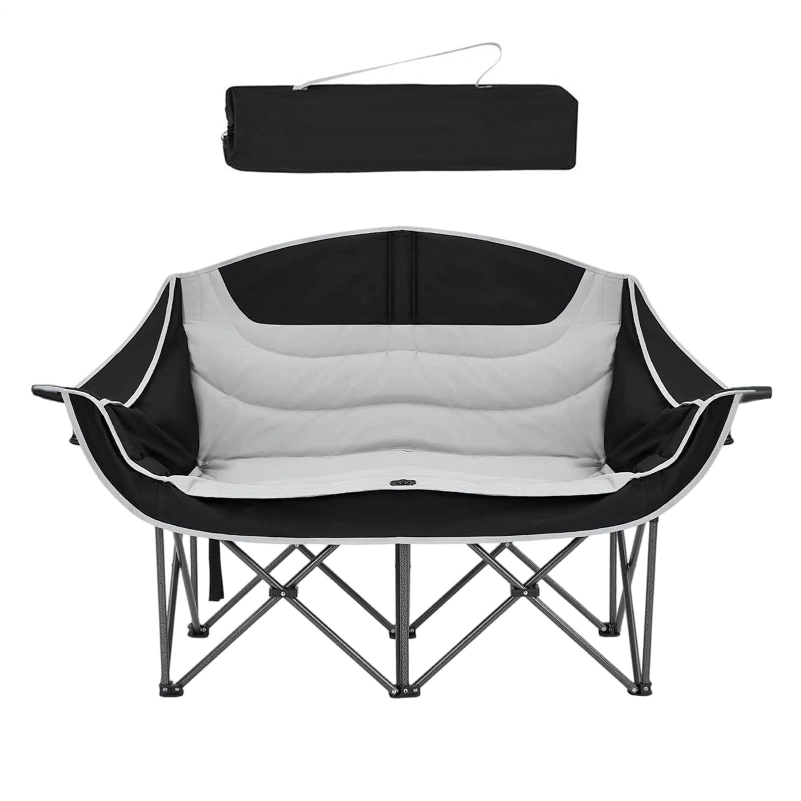 Silla Doble de Camping | Sofá al Aire Libre Plegable y Resistente - Sillas de Camping al Aire Libre - para conciertos Picnic Estadio Fiesta Familiar Barbacoa Parrilla Fuego De Campamento