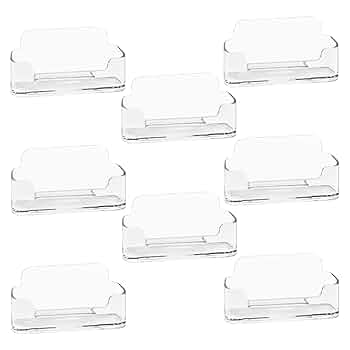 JINXIAN 8 Pcs Business Card Holders Plastic Business Card Holders
