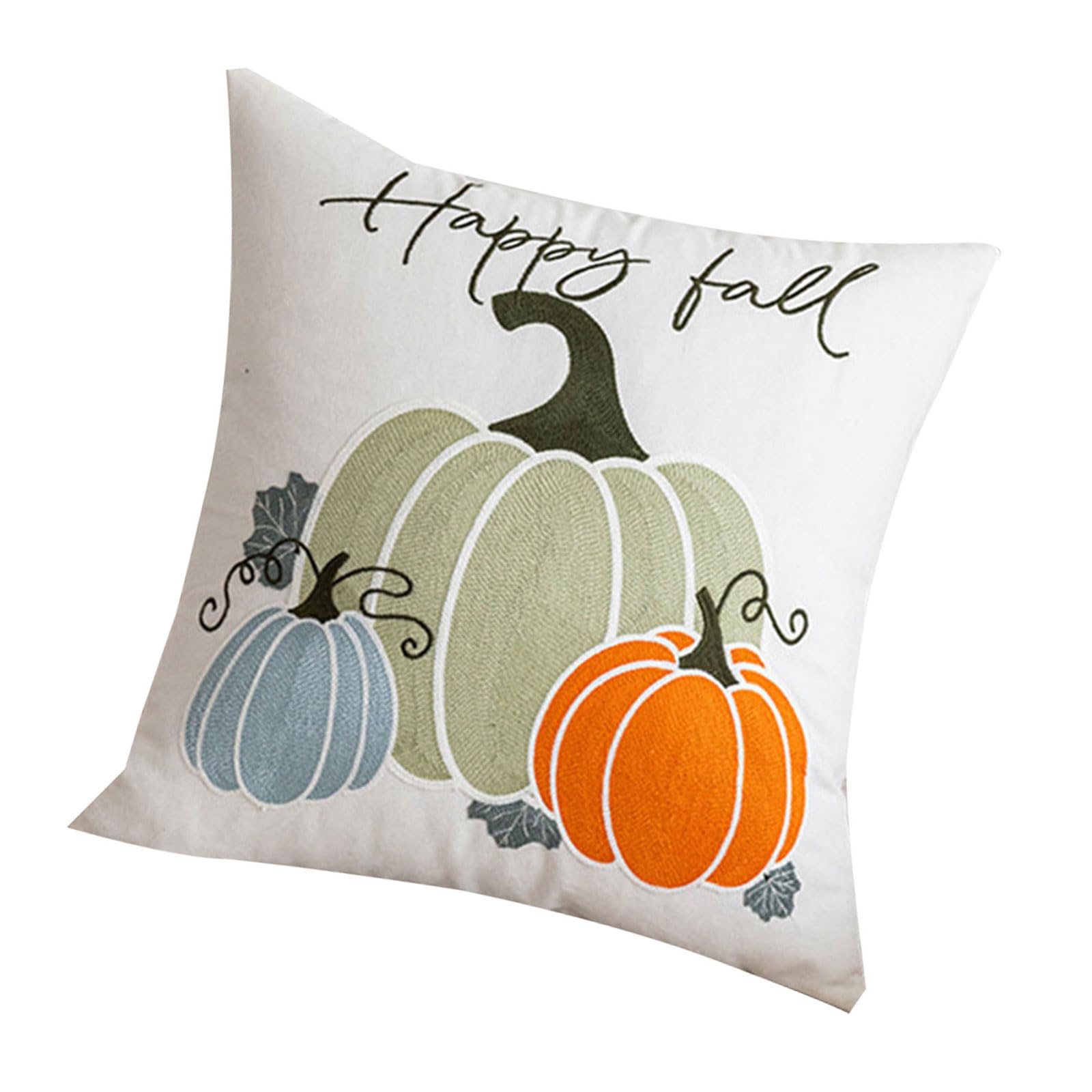HZBB Pumpkin Throw Pillow Covers Pillowcase with Delicate Stitching Pillow Case Home Sofa Decoration Accessory 1PC Embroidery Pillowcase