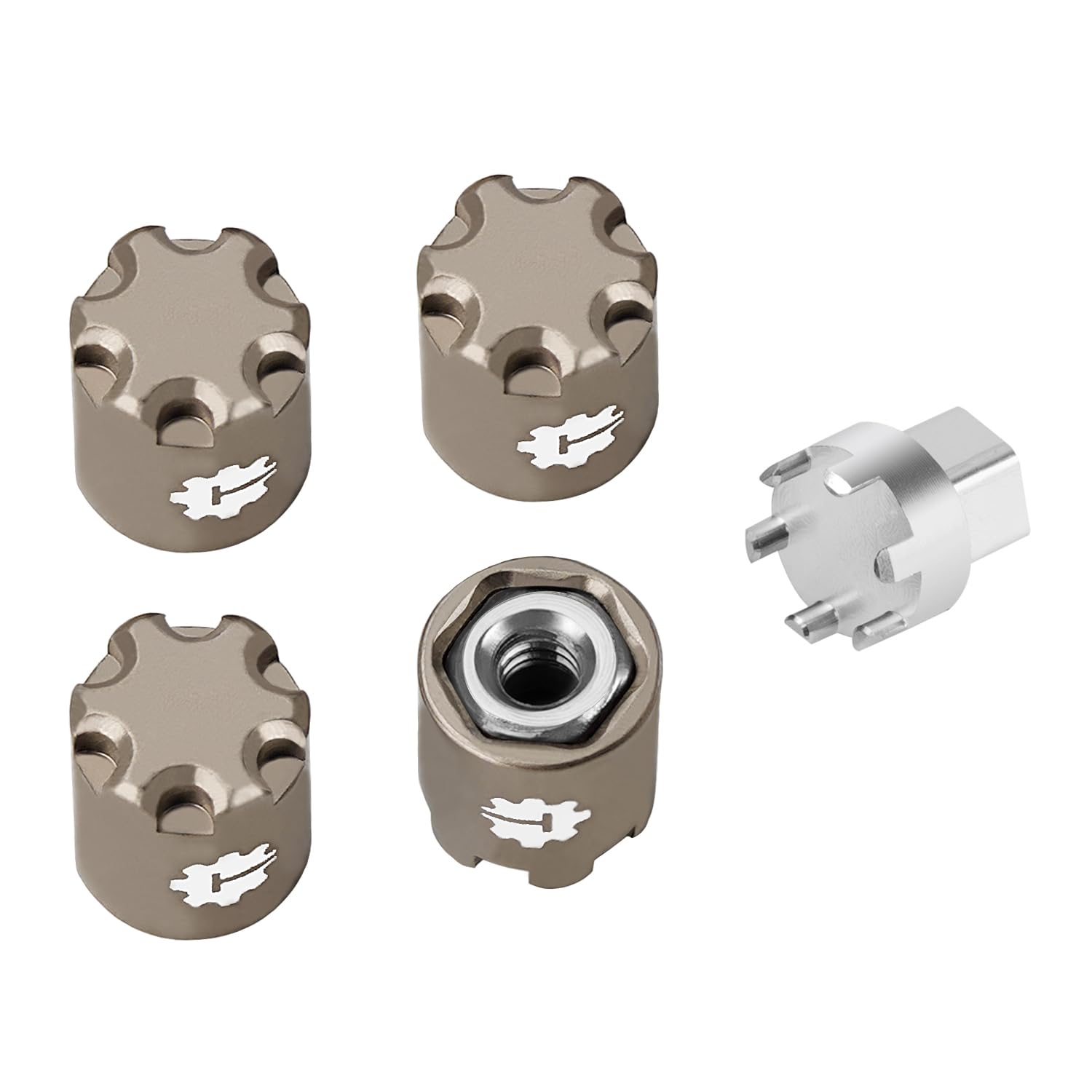 Amazon.com: TCRC 4PCS Aluminum M2.5 Wheels Center Caps Lock Nuts