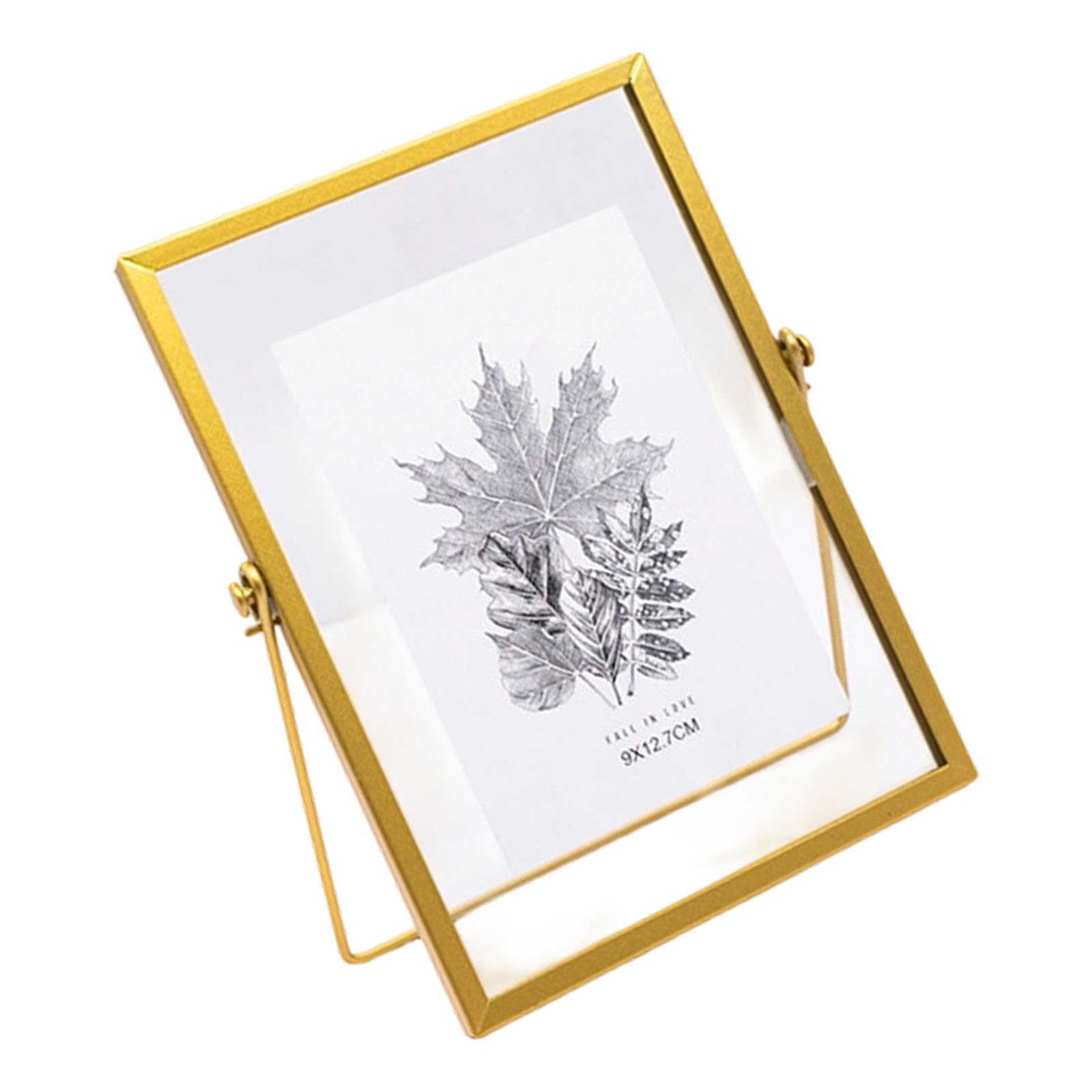 Nucelit Modern Clear Glass Pressed Flower Display Tabletop Artwork Home Decoration Easy Use Desk Picture Frame for Home Offices Plant Specimens