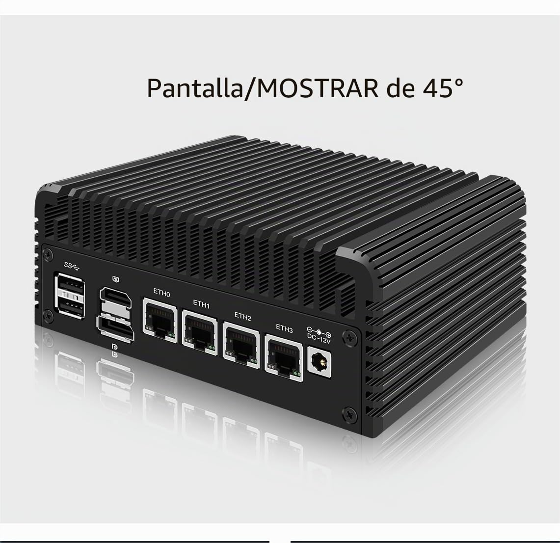 Firewall Appliance Mini PC, Intel Celeron N100 Quad Core 4xIntel I226 2.5G Ethernet VPN Router PC AES-NI HDMI DP