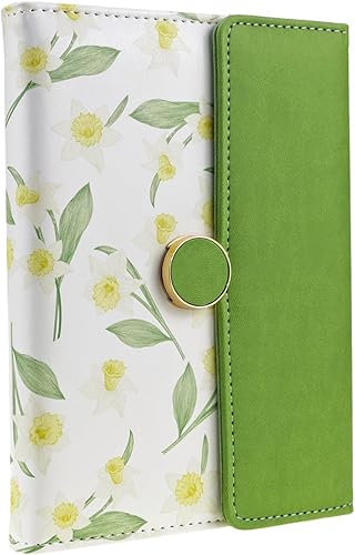 Miniatura 7 de Mazeran Diarios magnéticos florales, elegante tapa dura de piel sintética B6, cuaderno ejecutivo, diario de viaje, girasoles