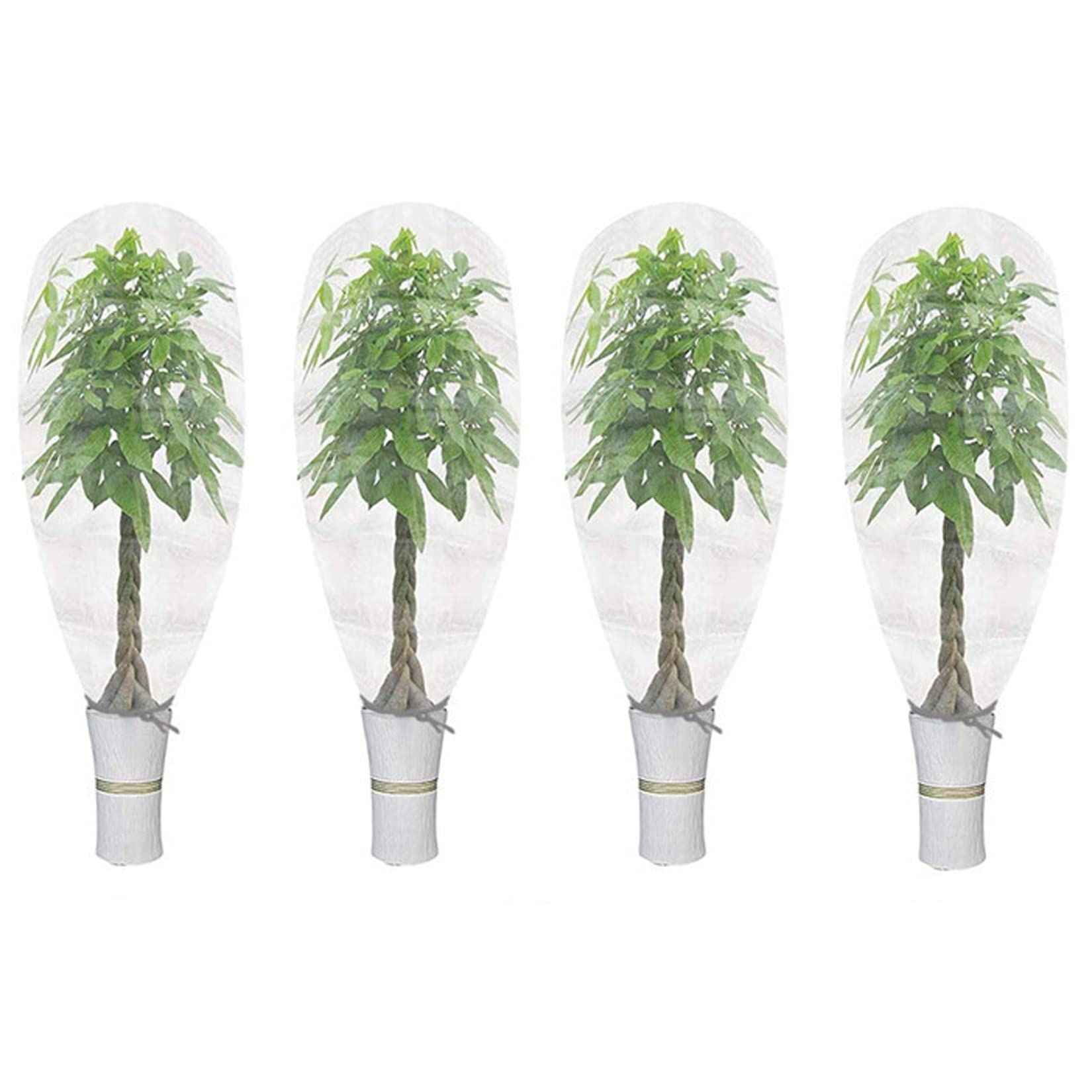 WLWLEO Malla de Red de Barrera contra Insectos para Plantas de jardín, Paquete de 4 Bolsas Protectoras para Tomates con cordón, contra plagas Bird Net para Proteger Frutas Verduras Flor,180x210CM