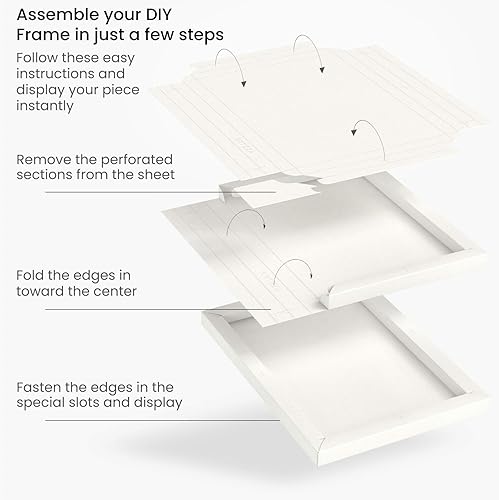 Miniatura 7 de ARTEZA Almohadilla de lona plegable de papel acrílico, 8 x 11 pulgadas, 20 hojas, marco de bricolaje