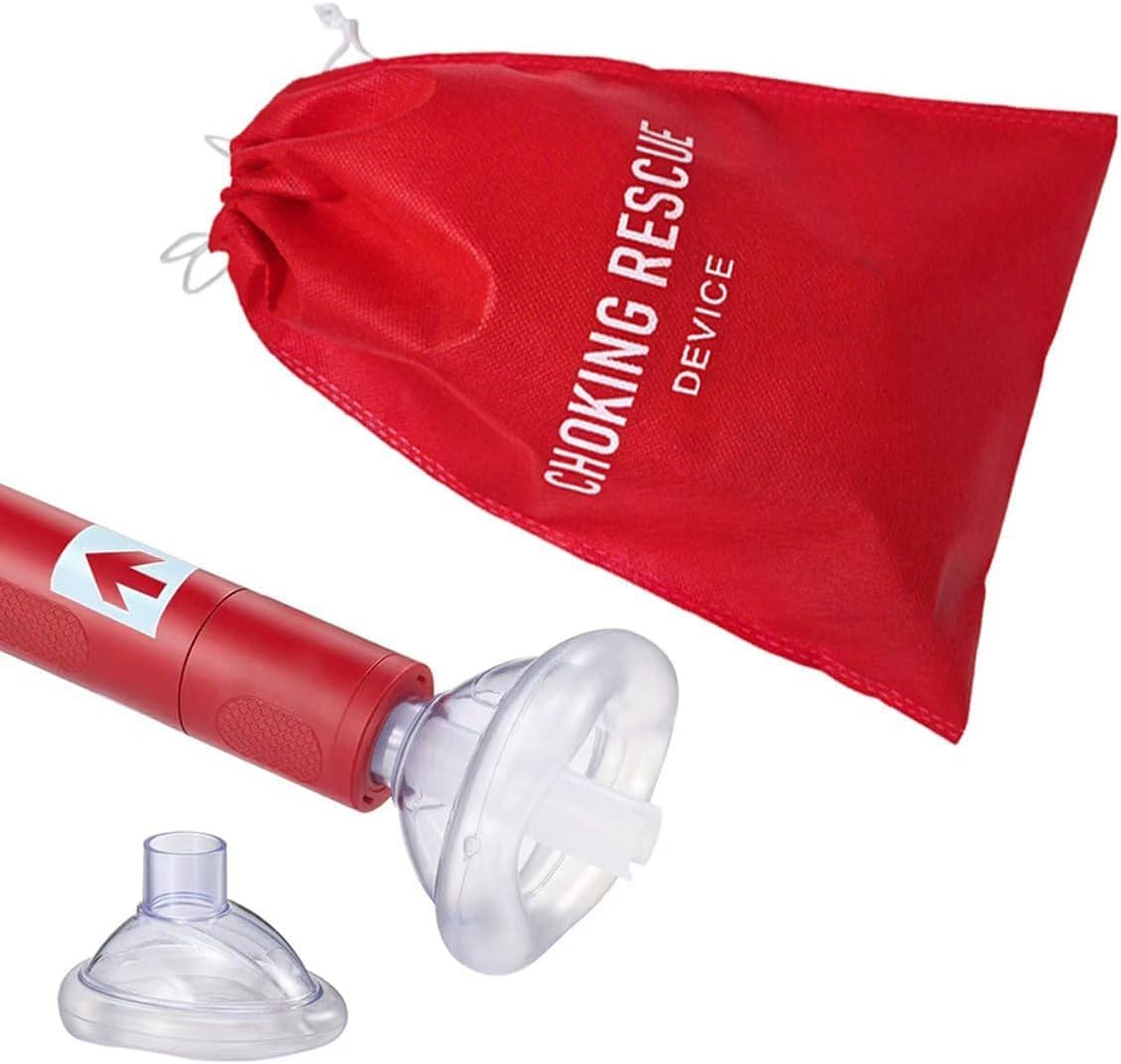 Airway Choking Rescue Device Storage Bag - Lightweight Drawstring Case for Quick Access Color Red-K1