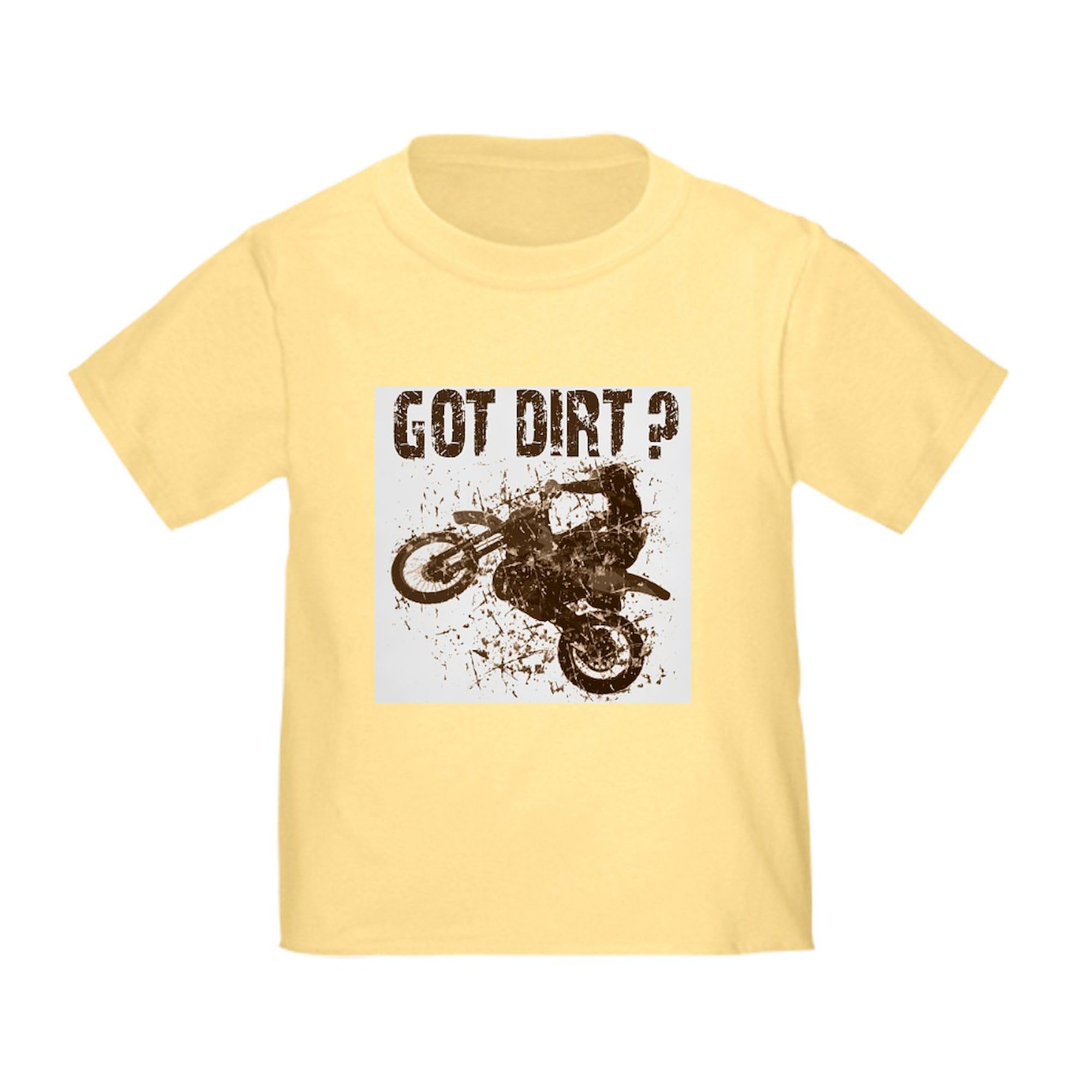CafePress Motorcycle, Dirt Bike. Got Dirt? MX Toddle Toddler Graphic Tee, 100% Cotton Daffodil Yellow