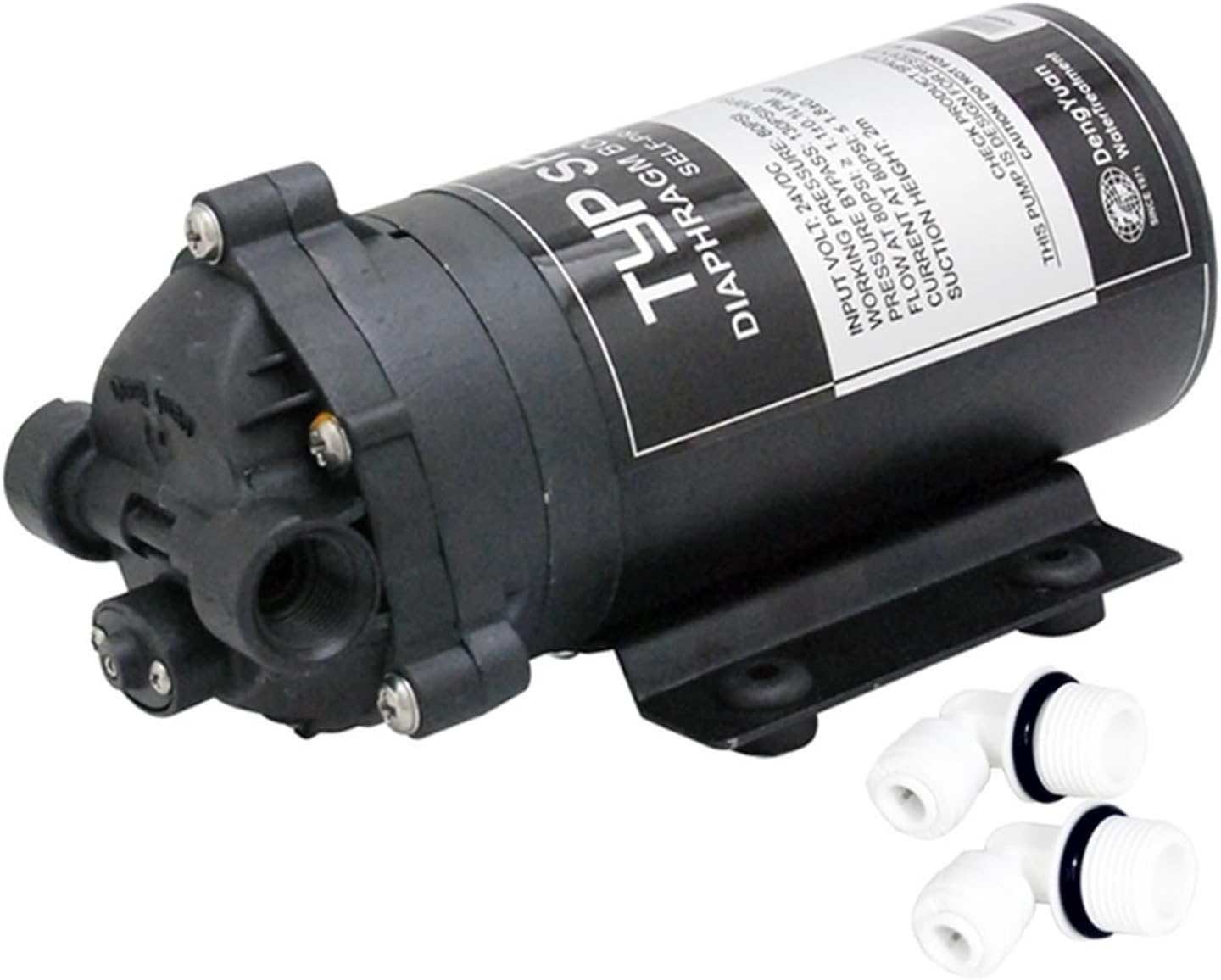 1PCS 100 Gpd Self Priming RO Water Booster Pump in Reverse Osmosis System for Well, Storage Tank SP2600(With Fittings)