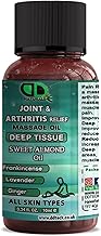 Joint & Arthritis Relief Massage Oil – Deep Tissue Pain Relief with Sweet Almond, Frankincense, Lavender & Ginger – Anti-Inflammatory Aromatherapy for Muscle & Joint Care (10ml)