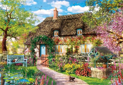 Puzzle 1000 pièces : Le vieux cottage Clementoni Puzzles - vue 3