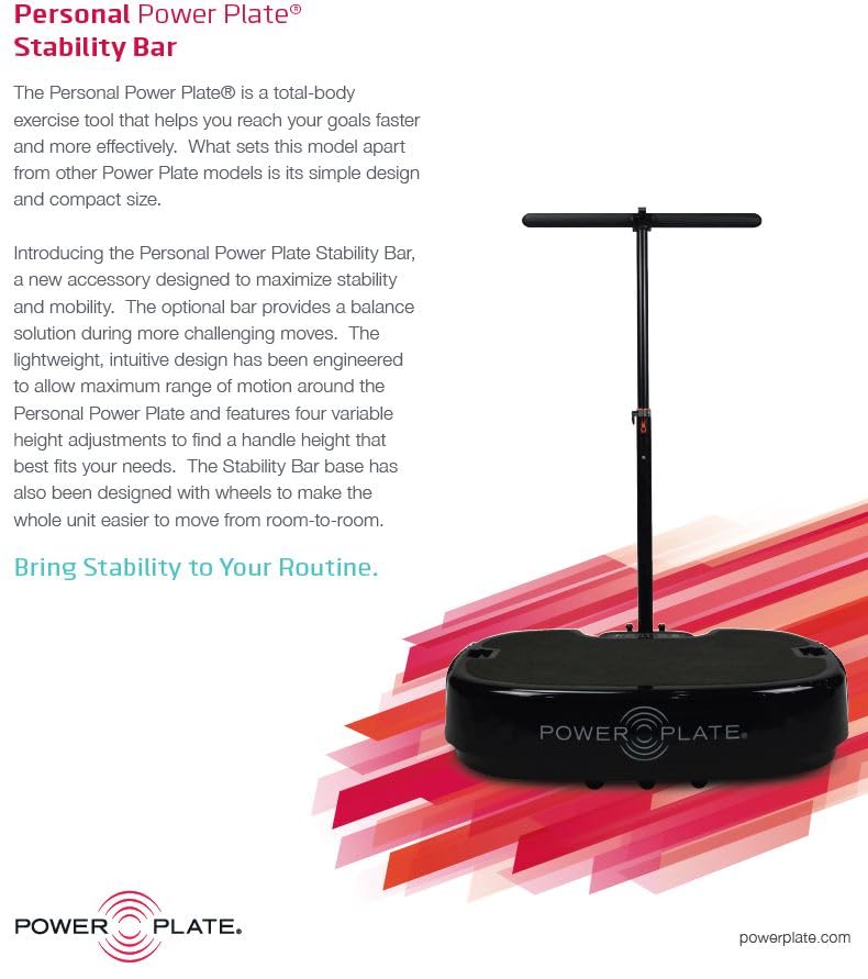 Personal Power Plate® Standard Power Plate Barra de estabilidade para uso com uma plataforma