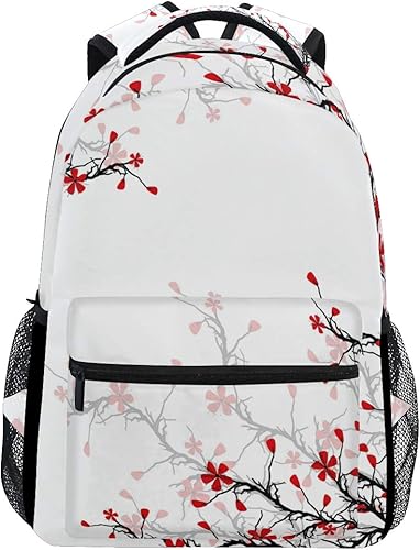 ALAZA Elegante mochila grande personalizada portátil iPad Tablet viaje mochila escolar con múltiples bolsillos, Flor de Cerezo, Computadora portátil