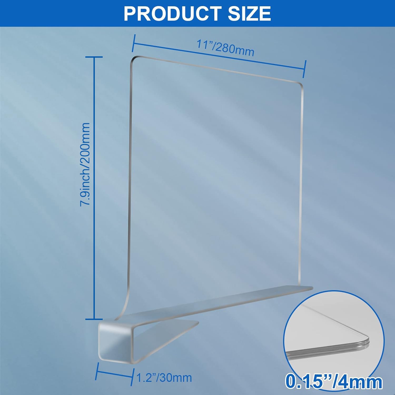 Organizador de estantes acrílicos transparentes para organizar armarios, suéteres, camisas, bolsos en el dormitorio y la cocina, paquete de 4