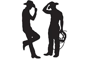 Beistle Western Cowboy Paper Silhouettes for Memorable Western-Themed Parties
