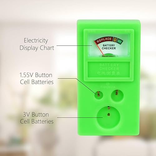 Miniatura 3 de Rongon Probador de batería de pila de botón Comprobador de batería portátil Comprobador de baterías pequeñas 1.5 V 3 V Herramienta de medidor para