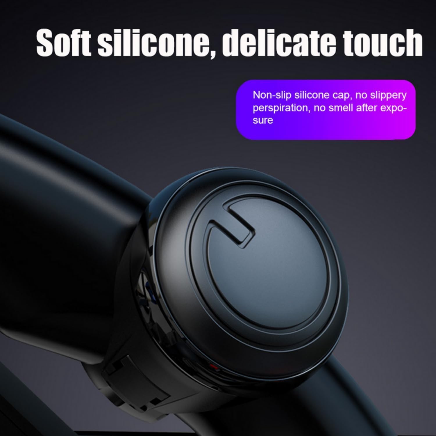 Drumstone (𝐖𝐢𝐧𝐭𝐞𝐫 𝐎𝐟𝐟𝐞𝐫 𝟏𝟕 𝐘𝐞𝐚𝐫 𝐖𝐚𝐫𝐫𝐚𝐧𝐭𝐲) Spinner Knobs for Steering Wheel – 360° Rotation Buddy with Silicone Grip & Metal Bearings for Effortless Car & Truck Driving - Image 4 thumbnail