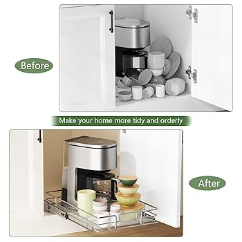 Amazon.co.jp: LOVMOR 引き出し式キャビネットオーガナイザー 幅14