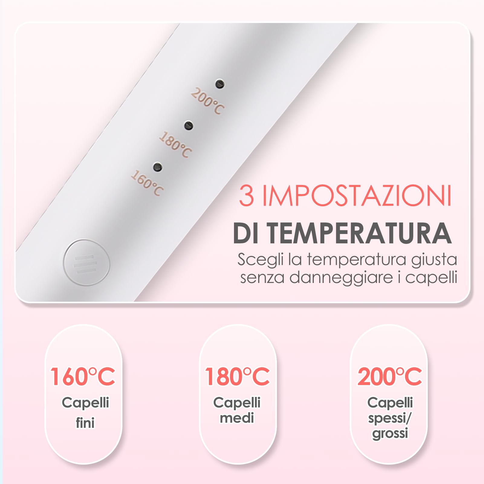Arricciacapelli Automatico Bidirezionale | 32mm 3 Livelli Temp. (160-200°C) | Ioni & Anti-Ustione | Per Capelli Lunghi, Arricciatore Capelli Automatico