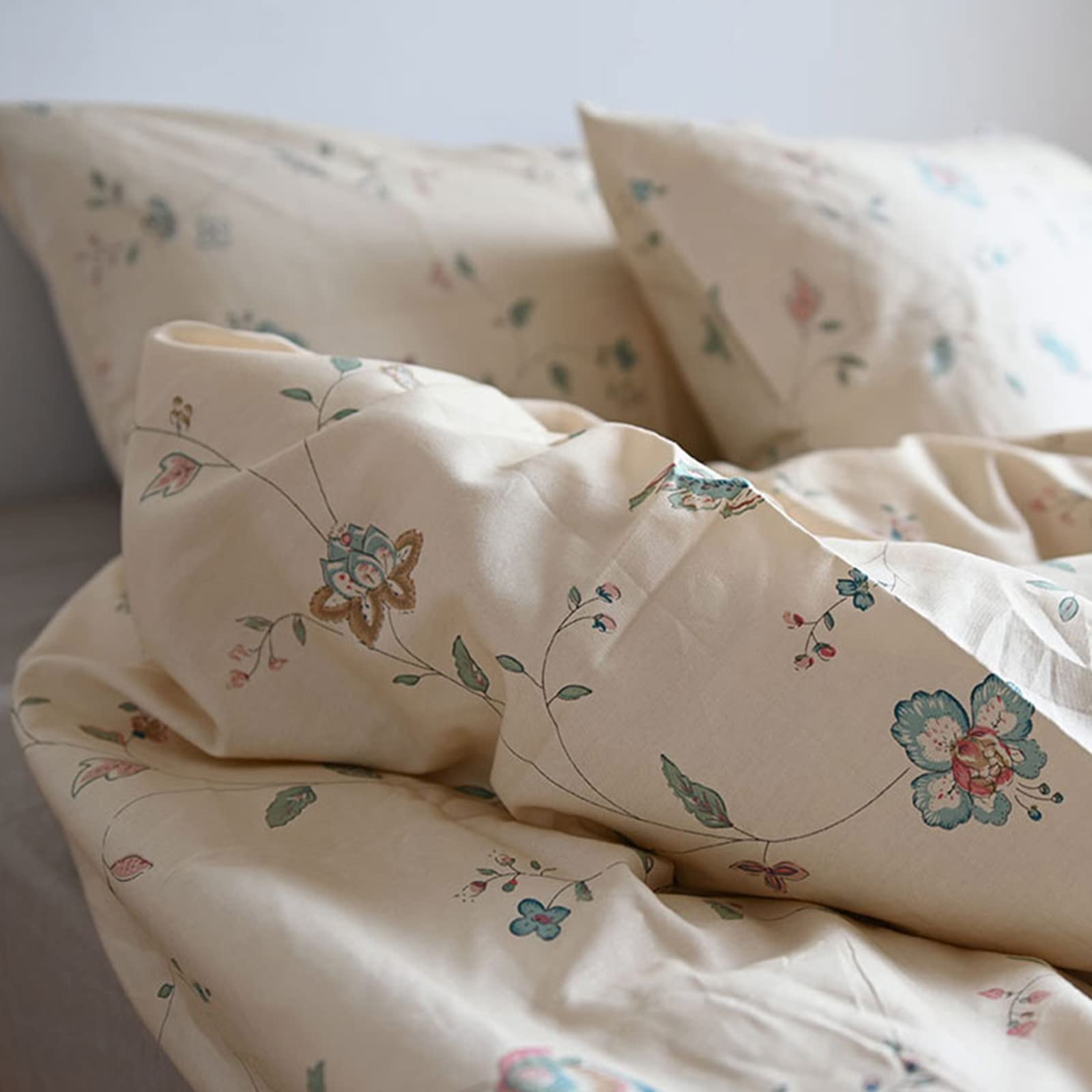 Couverture de couette en coton vintage douce pour la peau, literie saine sans transpiration