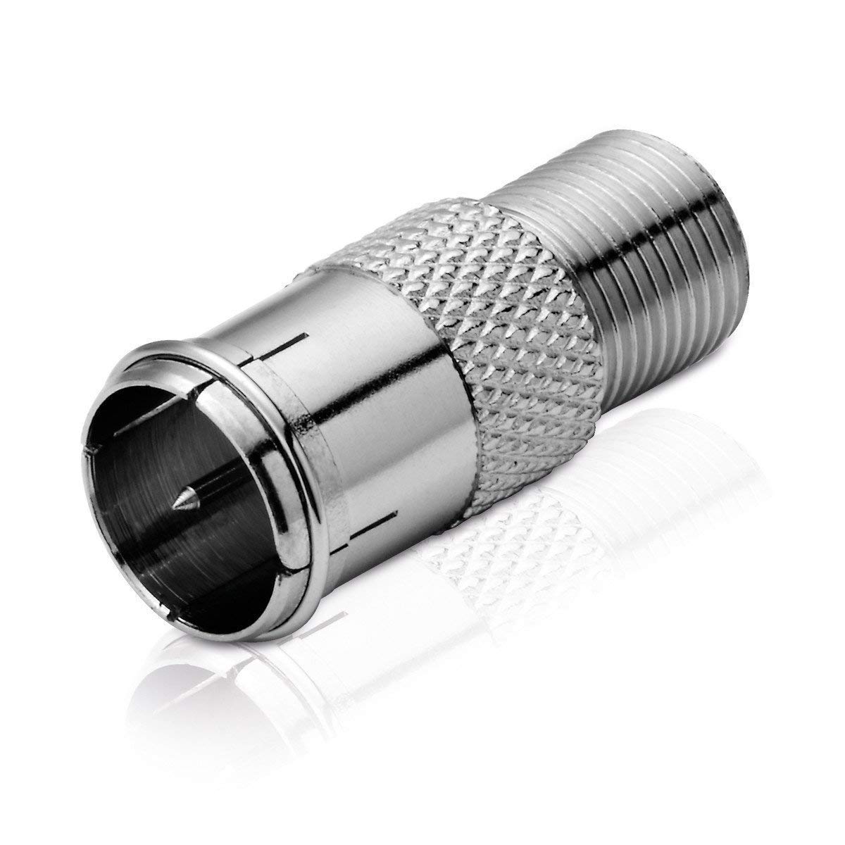 Propart Adattatore Connettore SAT Spina F-Type A Presa IEC Per Cavo Antenna TV Satellitare Metallico | Leroy Merlin - Foto 9