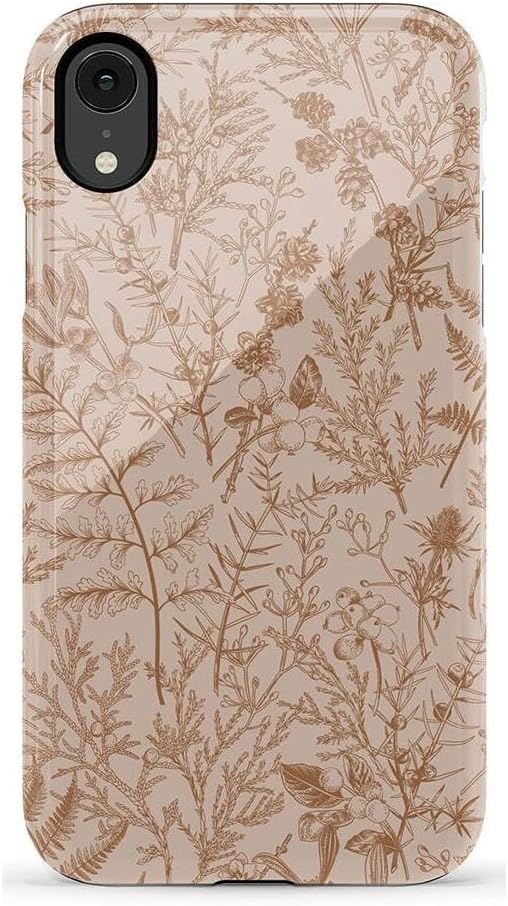 Casely iPhone XR Case | Beige Garden | Neutral Floral | Essential Slim Dual-Layer Protective Design