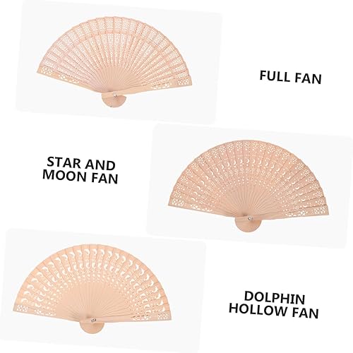 Miniatura 7 de Abaodam Abanicos plegables de madera hechos a mano, abanicos de mano, abanicos de boda, regalos vintage, abanicos plegables de sándalo, abanicos de