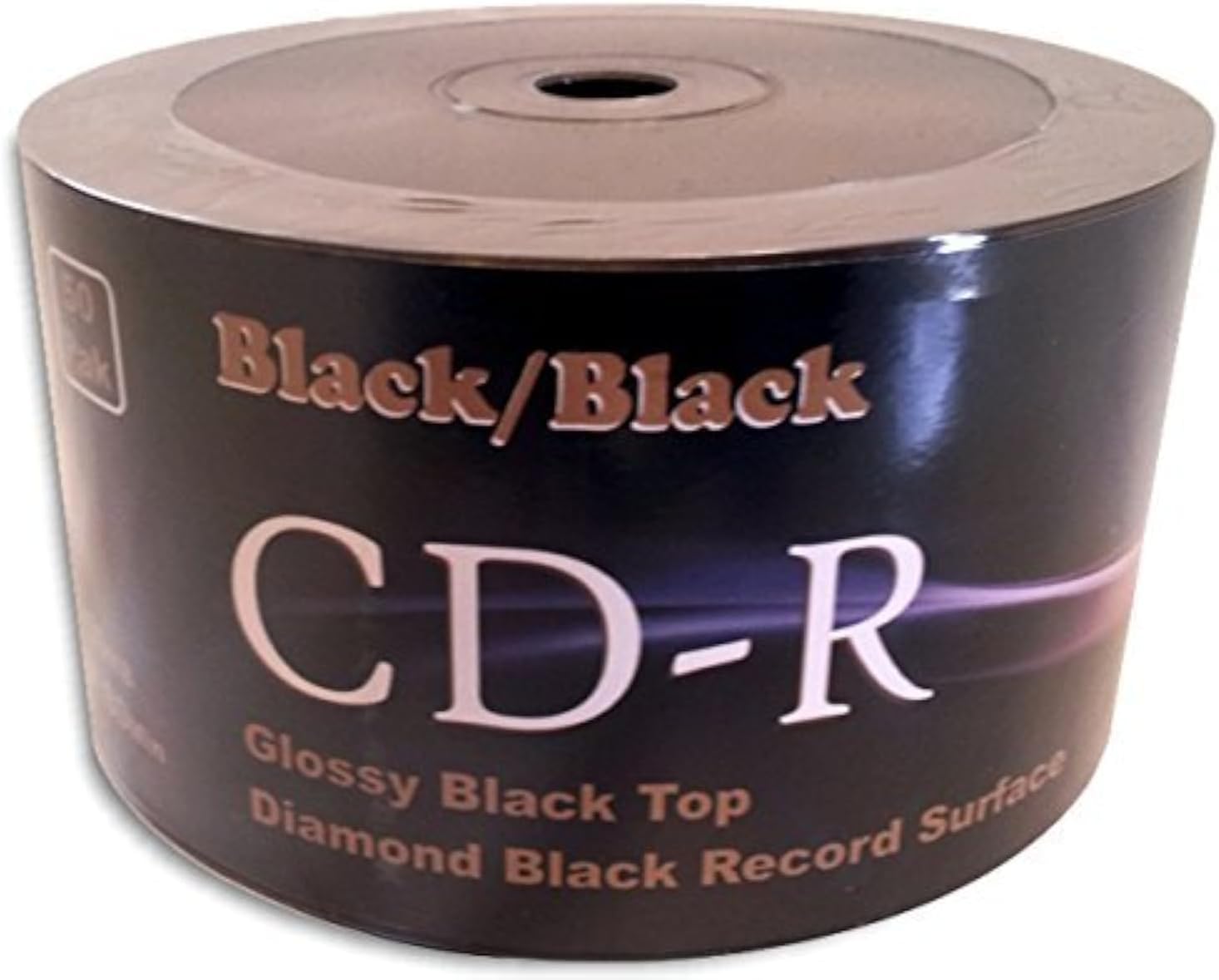Black/Black 52X 80-Min Double-Sided Colored CD-R 100-Pak (2 x 50-Pak)