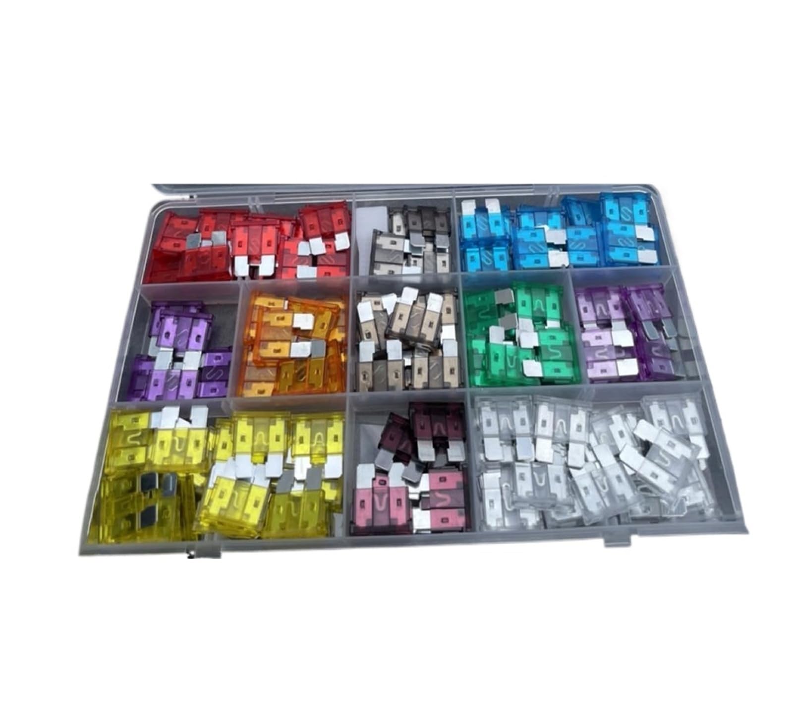Kit di fusibili standard da 120 pezzi, a lama ATO ATC (2 Amp 3 A 5 A 7, A 10 A 15 A 20 A 25 A 30 A 35 A 40 A) for camion e motociclette con estrattore