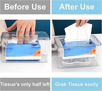 Amazon.com: ROCKYGFI Tissue Box Holder Spring Support, Facial