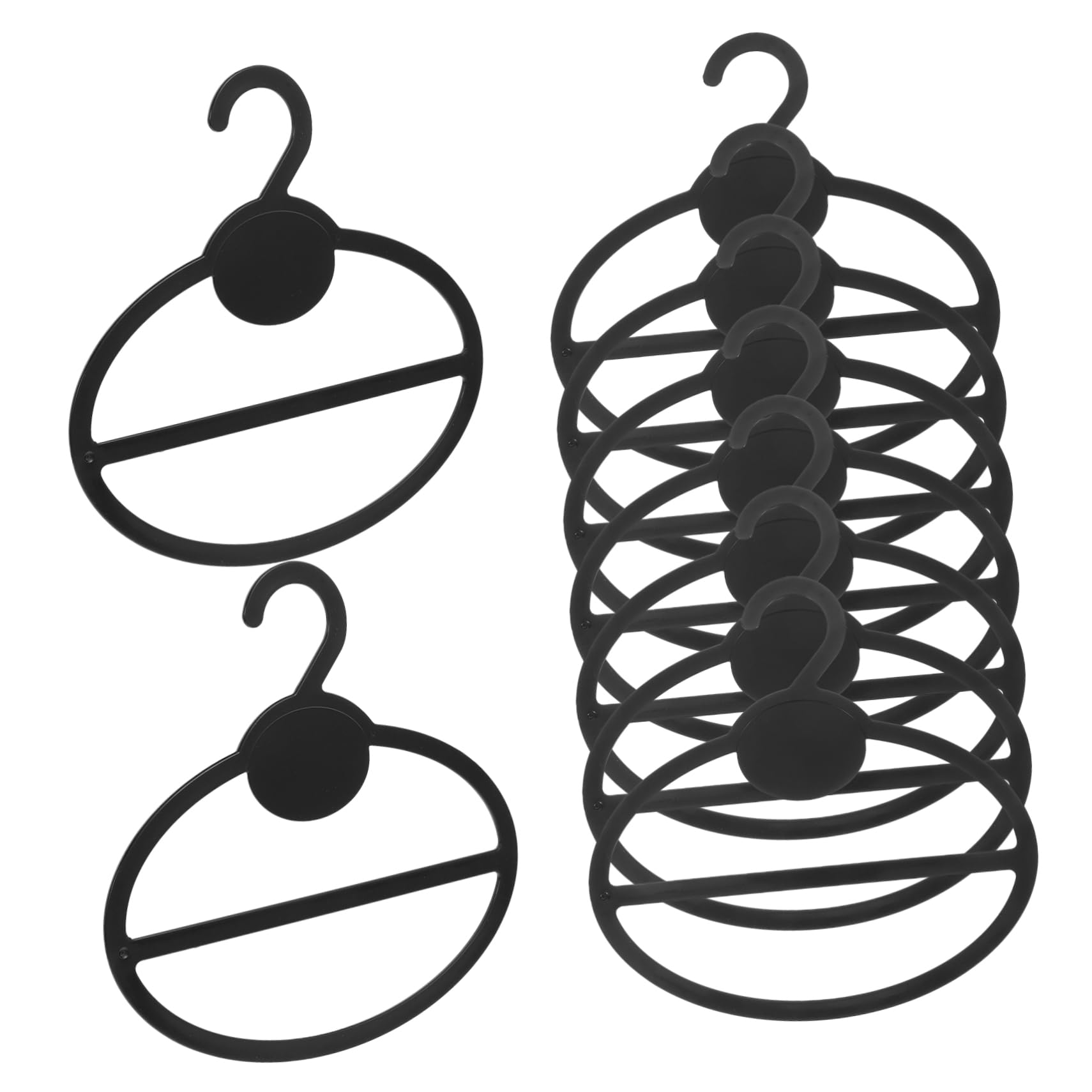 Zerodeko 10pcs Rotating Plastic Scarf Hanger for Efficient Closet Organization Versatile Scarf and Tie Display Rack Space-Saving Accessory Storage
