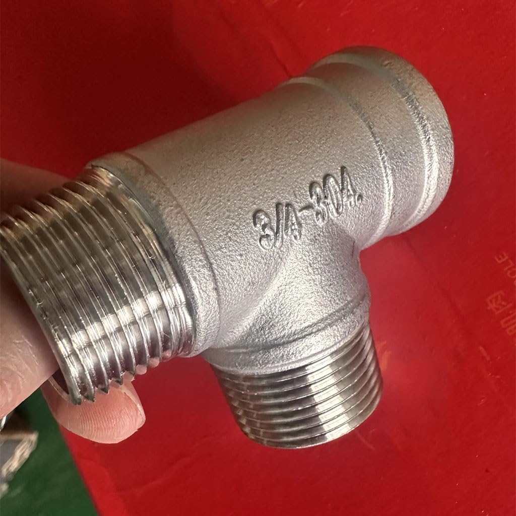 Trójnikowy trójnik ze stali nierdzewnej 304 z gwintem żeńskim, męskim i męskim — rozmiary od 1/4” do 1” do wody, oleju i cieczy(1inch)