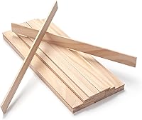 Coowayze 30 Pack Square Wooden Dowel Rods 1/8" x 1" x 12" - Smooth Unfinished Pine Strips for Crafts, Woodworking & DIY Projects