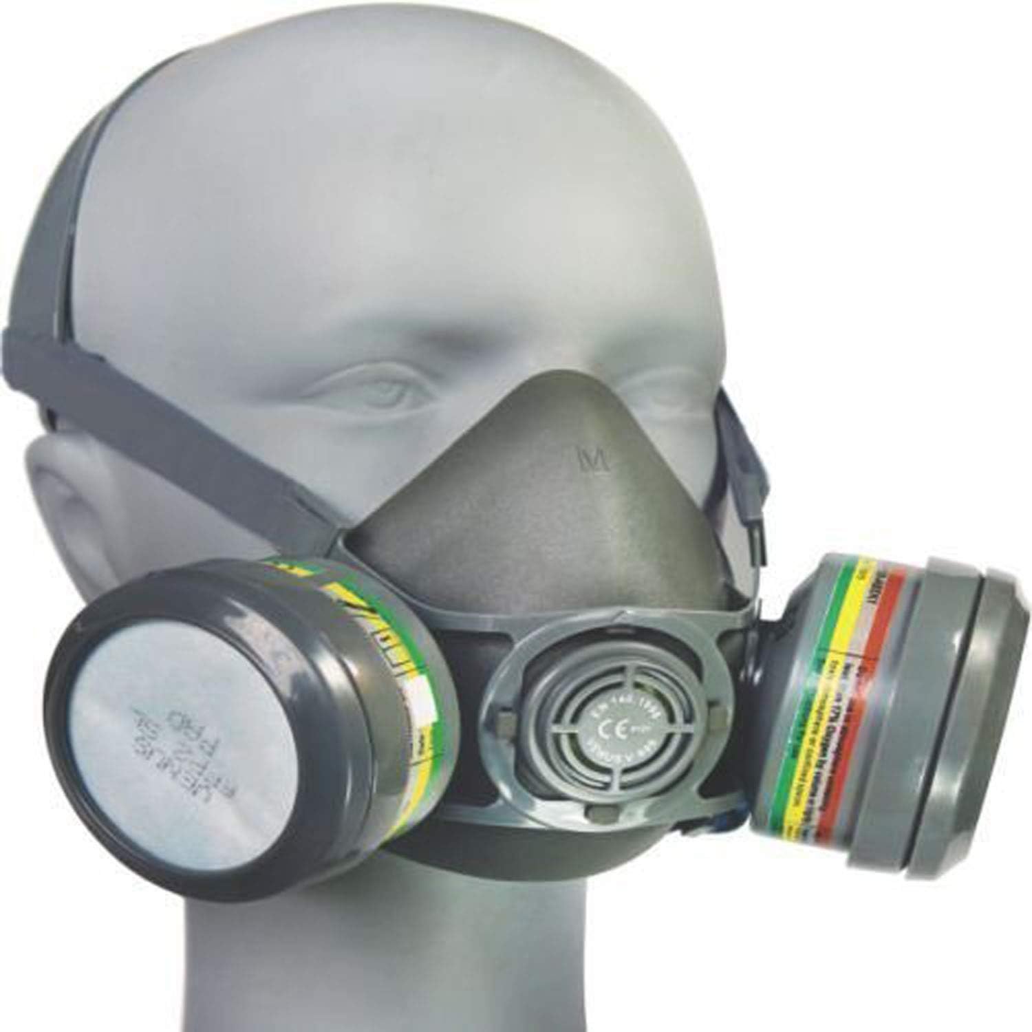 Reusable Multi Gas Half Face Respirator Mask | TPE Medium Facepiece Compatible with Dual Filters | Respiratory Protection Mask-image-23