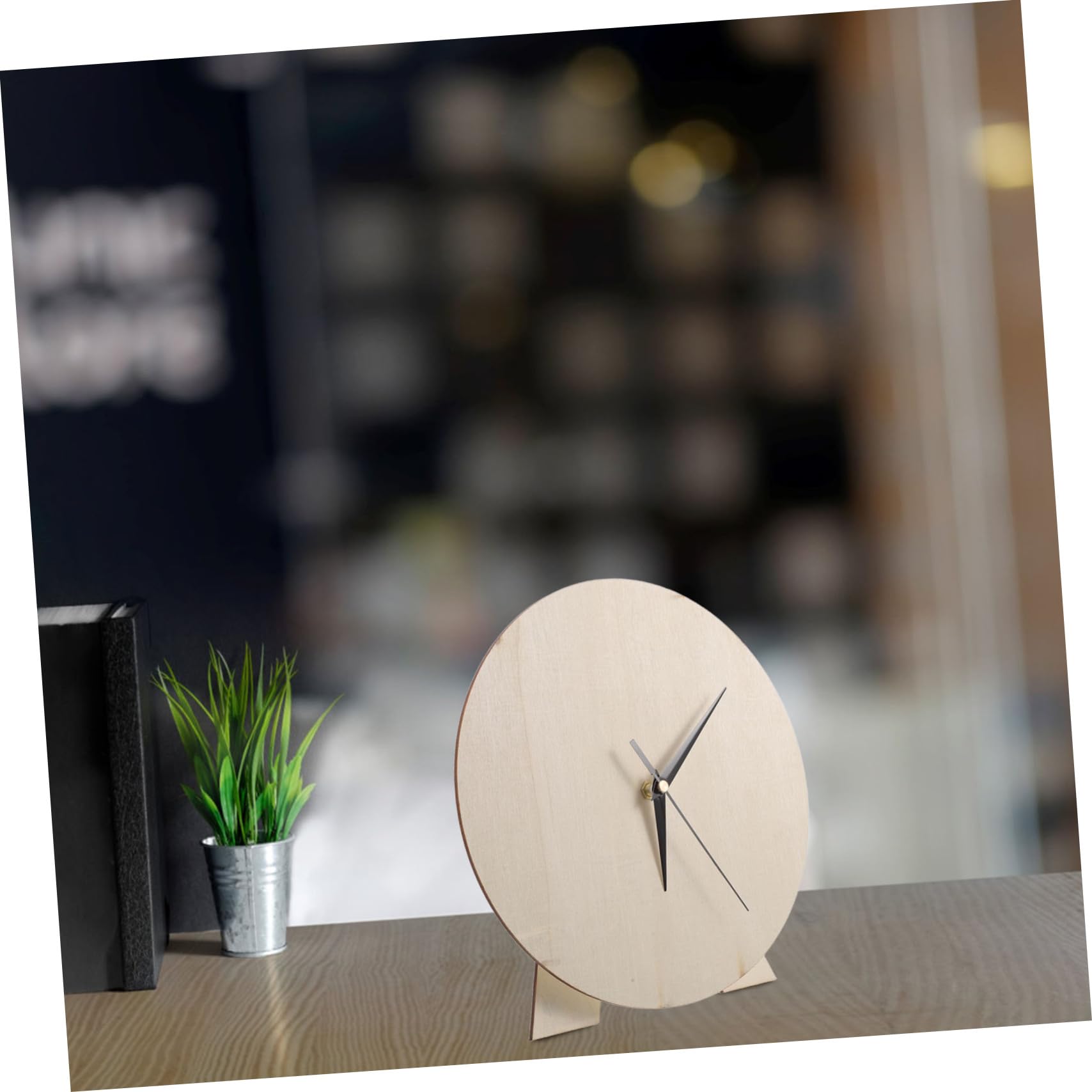 Quadrante Orologio Fai da Te Rotondo in Legno Beige