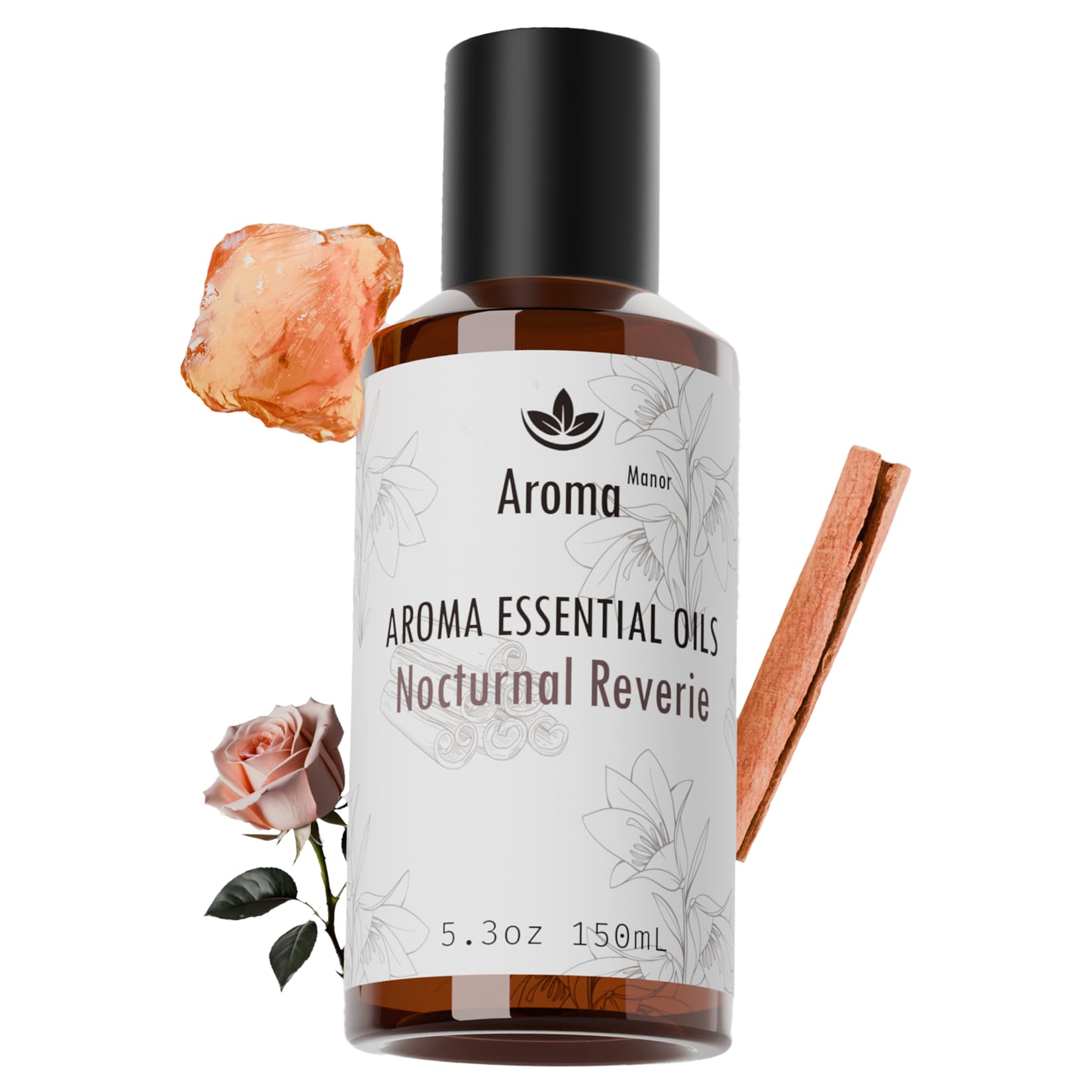 Hotel Scents Nocturnal Reverie 5.3 Fl Oz (150ml), Home Luxury Aroma Diffuser Oil- Hotel Diffuser Oil for Aromatherapy -Wood Inspired, Bigger Bottle, Bolder Aroma & Longer Lasting