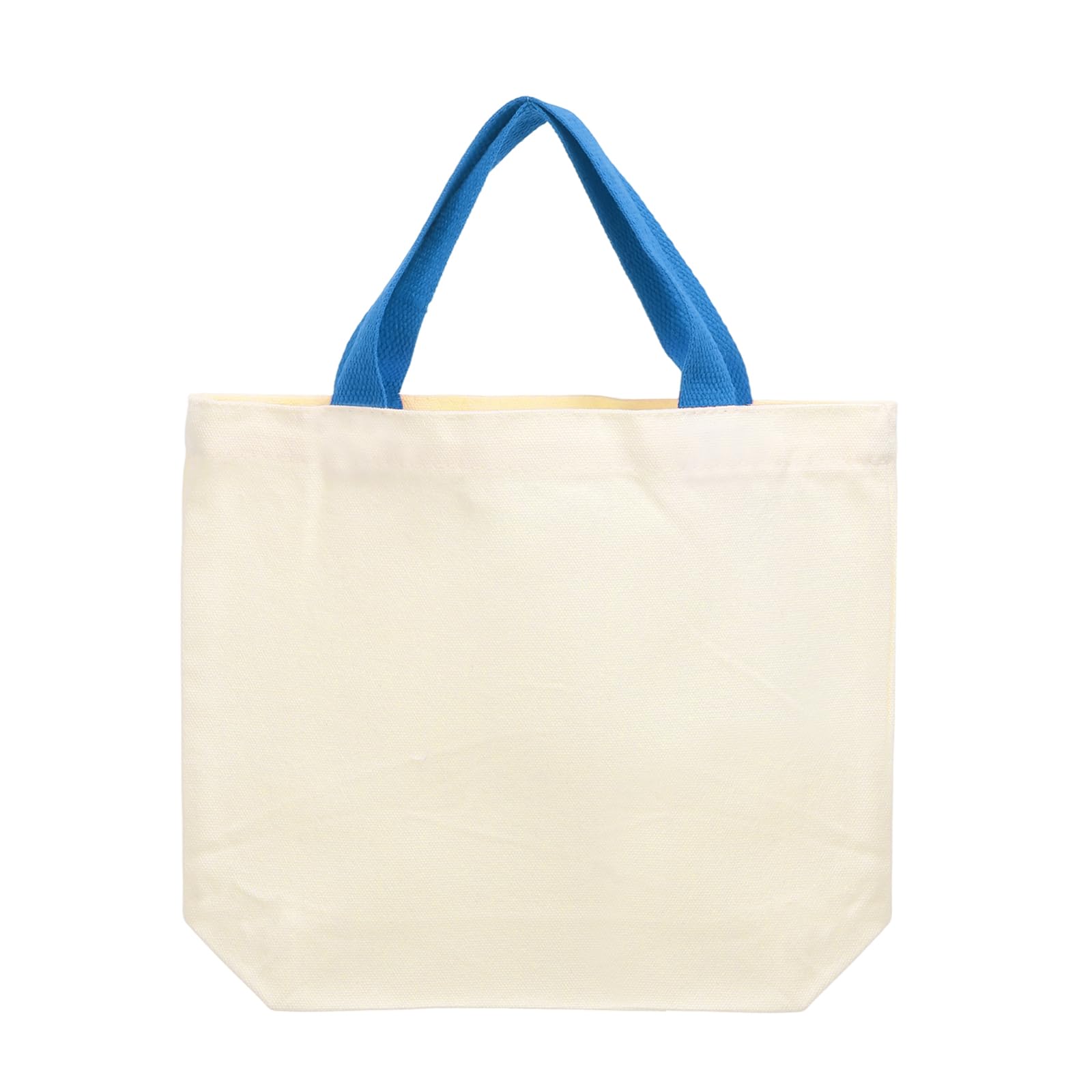 sourcing map Canvas Tote Bags, 13.4"x10.3" Grocery Shopping Bag with Handles, Cute Handbags for Birthday Gifts DIY Craft Advertising Painting, Light Blue