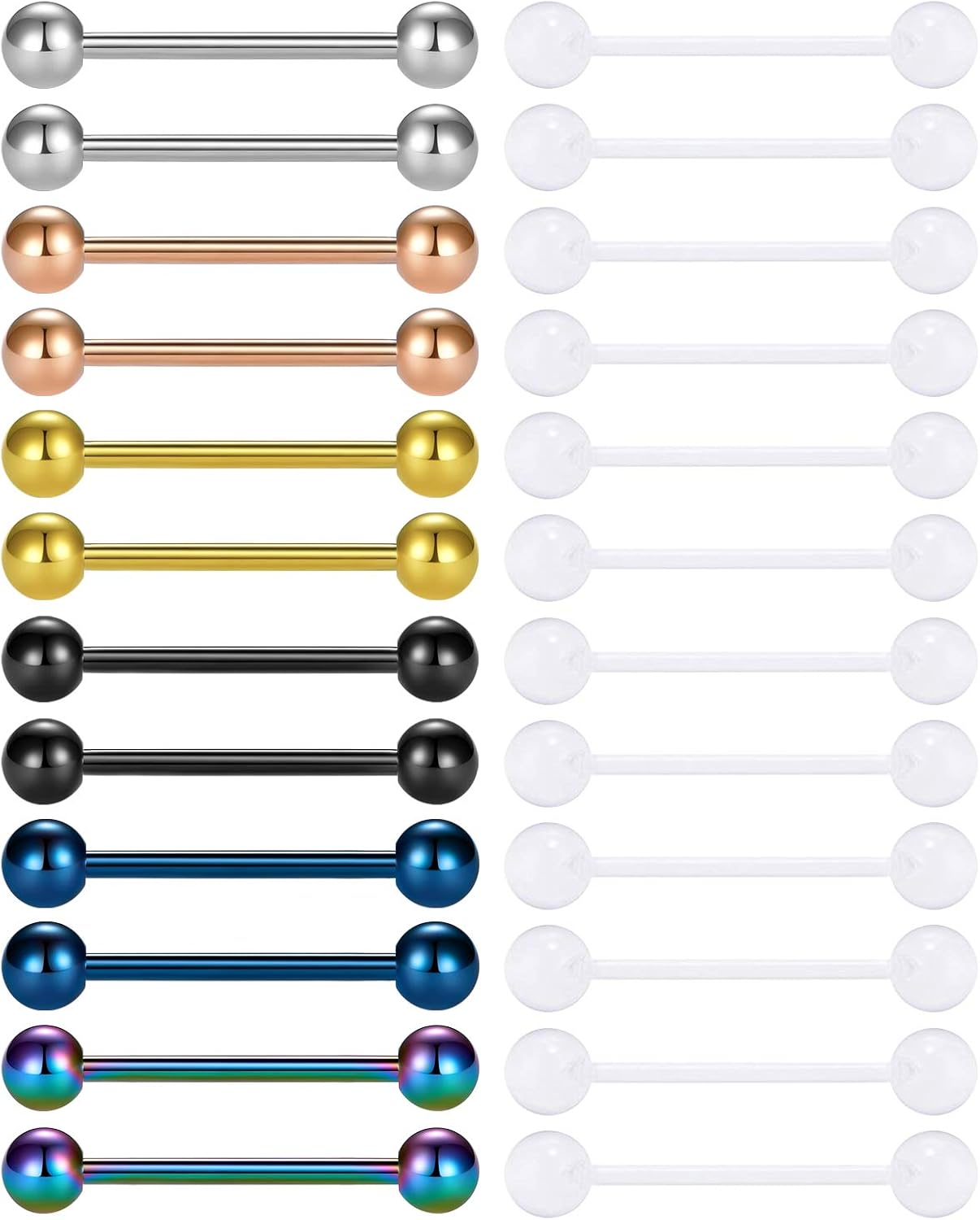 Incaton 14G Surgical Steel Tongue Rings Nipplerings