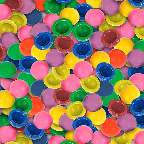 ArtCreativity Mini Poppers de 1 pulgada, paquete a granel de 144, juguetes de media bola emergentes en varios colores, juguetes retro de los años 90