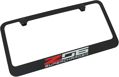 Chevrolet Corvette C7 Z06 Marco de matrícula de metal negro