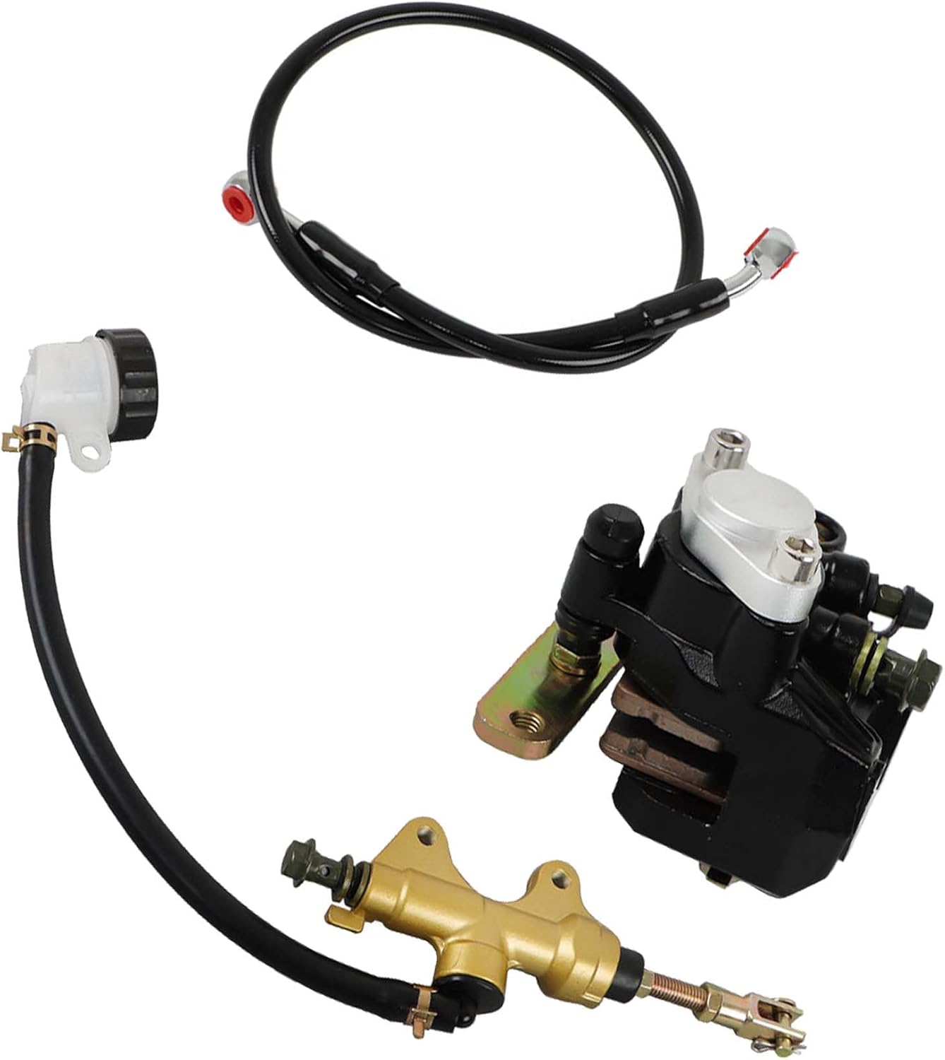 Silscvtt Rear Brake Caliper with Hose and Master Cylinder Replacement for Yamaha Blaster 200 YFS200 2003 2004 2005 2006 Replacement for 5VM-2583V-00-00