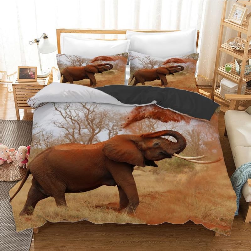 Funda nórdica de elefante 155x220cm como regalo de cumpleaños infantil ideal